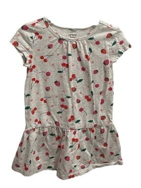 🩵4/$20 — Carter’s berry print grey dress  5T